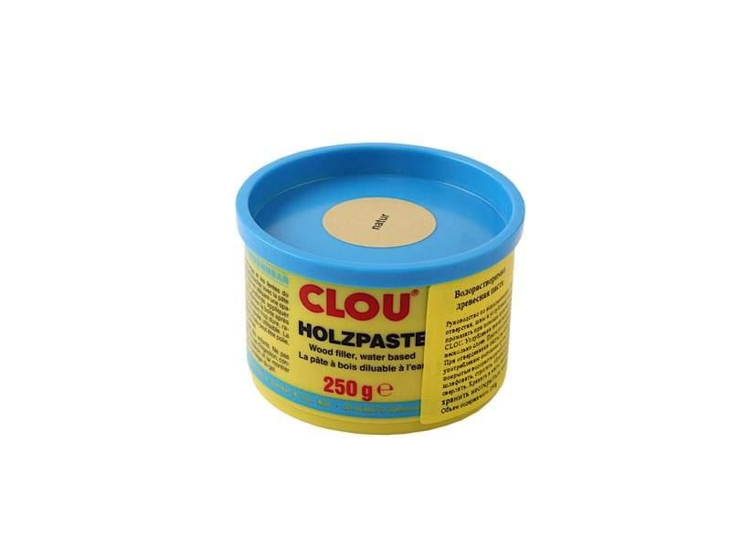 Шпатлевка по дереву Clou HolzPaste (натуральный, 250 г)