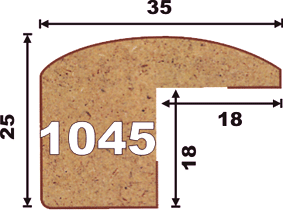 AGT профиль МДФ 1045 (дуб (246), 25x35x2795 мм) - фото 2 - id-p120466617