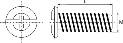 Стяжка межсекционная PERMO (винт, L=14 мм, M6, цинк) - фото 2 - id-p120466756