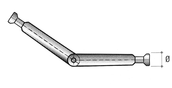 Дюбель угловой двухсторонний PERMO (D=7 мм, Угол=90-180°, i=44 мм, сталь оцинкованная, белый) - фото 2 - id-p120466759