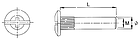 Стяжка межсекционная PERMO (гайка, D=8 мм, L=30 мм, M6, цинк), фото 2