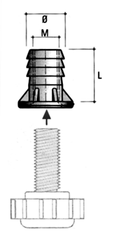 Муфта для опоры мебельной регулируемой PERMO (D=10 мм, L=16 мм, М8) - фото 2 - id-p120466796