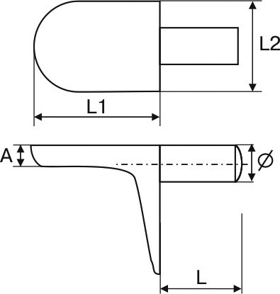 Полкодержатель мебельный FIRMAX (d=5 мм, A=2.5 мм, L=7 мм, L1=9 мм, L2=12 мм) - фото 2 - id-p120466870