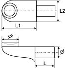 Полкодержатель для стекла с присоской FIRMAX (d=5 мм, d1=11 мм, L=9 мм, L1=17 мм, L2=12 мм, никелерованный), фото 2