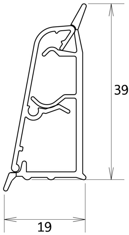 Пристеночный бортик овальный FIRMAX (L=4 м, 39x19 мм, нержавейка) - фото 2 - id-p120466969