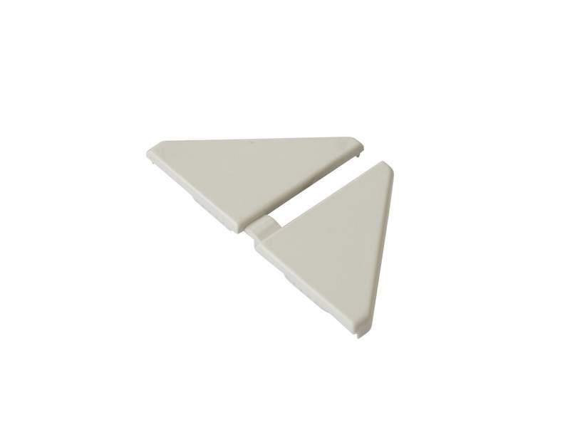 Комплект торцевых заглушек треугольного пристеночного бортика SCILM (H=30 мм, пластик, серый) - фото 4 - id-p120467023