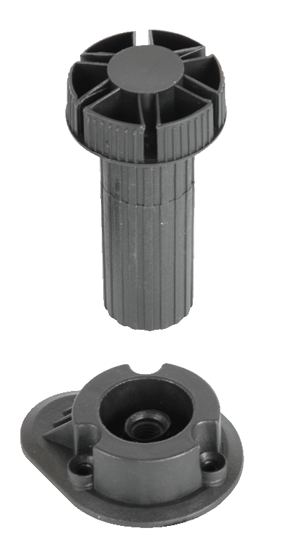 Ножка цокольная FIRMAX (H=100 мм, пластик, чёрный) - фото 2 - id-p120467132