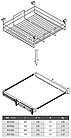 Корзина бельевая для выдвижной рамки Vibo (730x505x150 мм, серебро) [ACF72AL], фото 2