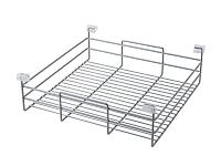 Выдвижная корзина H 151 мм на раму, ширина 410 мм, серебро, VIBO ACF40AL