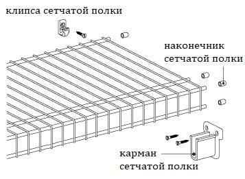 Клипса для сетчатой полки Firmax (1 шт, пластик, серый) - фото 4 - id-p120467235