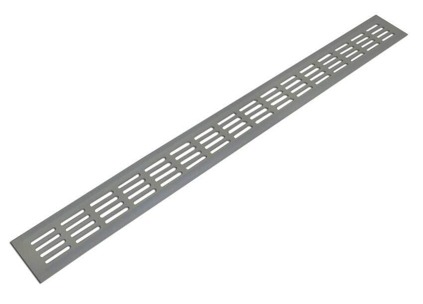 Вентиляционная решетка для подоконников Werzalit (800x80 мм, серебристая) - фото 1 - id-p120467450