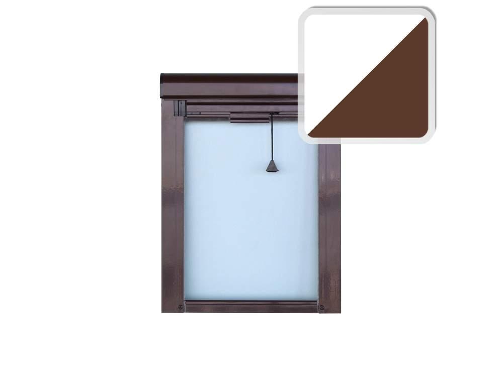 Роллетная москитная сетка на окно (до 1 кв.м., белый/коричневый) - фото 3 - id-p120467463