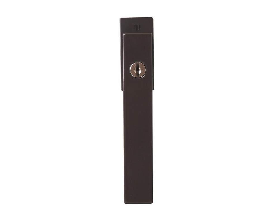 Ручка для окон из ПВХ с ключом Internika/Medos Dublin (Штифт=35 мм, 45°, коричневый) - фото 3 - id-p120467626