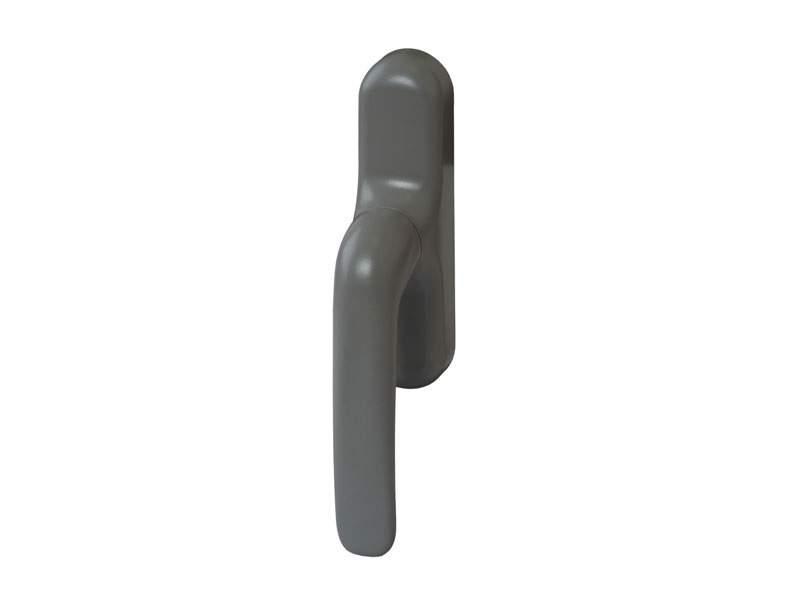 Ручка Prima с блокиратором и микровентиляцией для алминиевого окна, серебряная RAL9006, 01039970