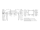 Нажимной гарнитур для балконных дверей с ключом Internika/Medos Victory (Штифт=127 мм, белый), фото 2
