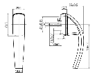 Ручка для окон из ПВХ Roto Swing (Штифт=37 мм, 45°, титан матовый), фото 2