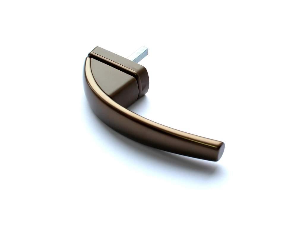 Ручка для окон из ПВХ Roto Swing (Штифт=37 мм, 45°, средняя бронза) - фото 2 - id-p120468990
