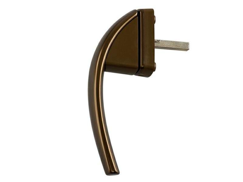 Ручка для окон из ПВХ Roto Swing (Штифт=37 мм, 45°, тёмная бронза) - фото 1 - id-p120468995