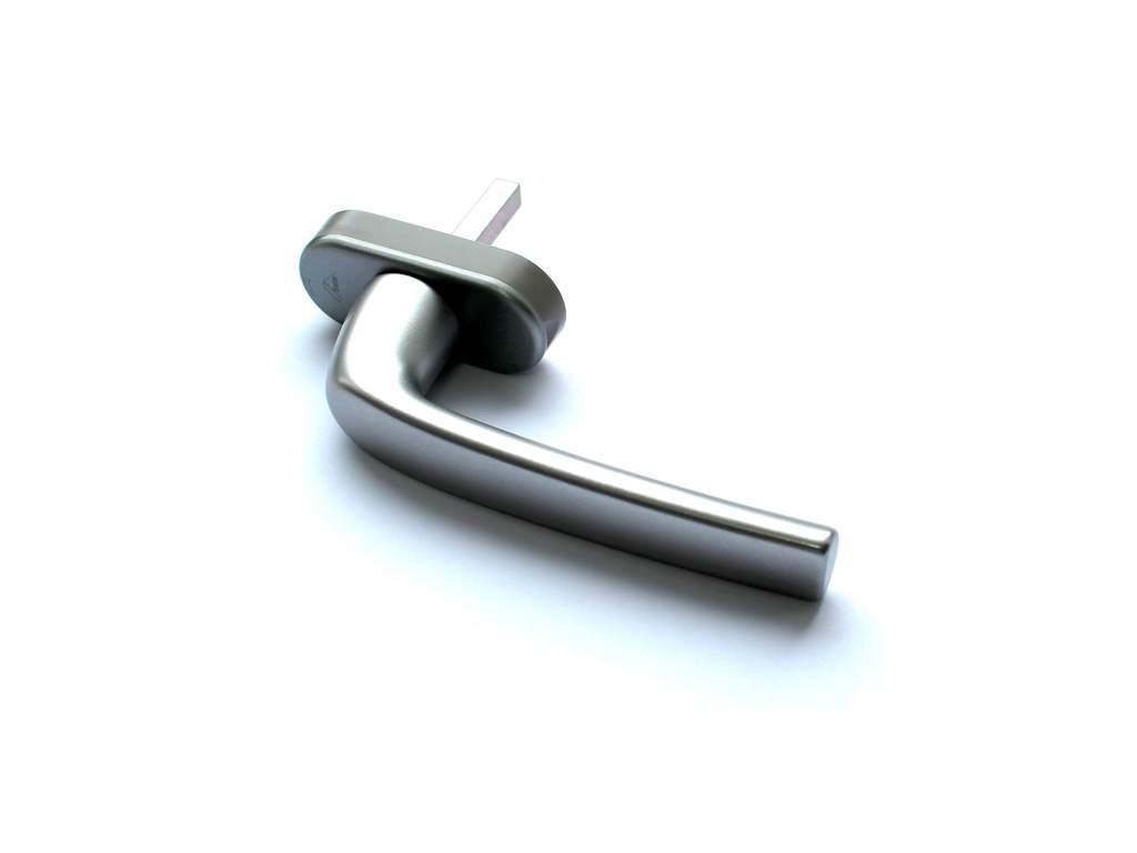 Ручка для окон из ПВХ Roto Samba (Штифт=37 мм, 45°, титан) - фото 1 - id-p120469011