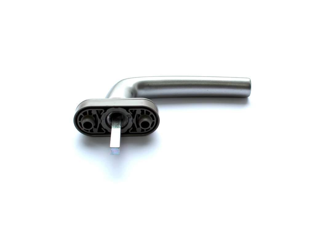 Ручка для окон из ПВХ Roto Samba (Штифт=37 мм, 45°, титан) - фото 3 - id-p120469011