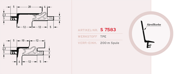 Уплотнитель для окон на штульпе Deventer S7583 (бежевый) [норма отпуска 5 м]
