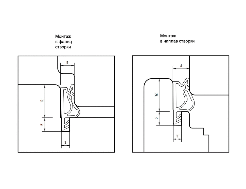 Уплотнитель для окон на наплаве и фальце Deventer S7503 (темно-коричневый) [норма отпуска 5 м] - фото 3 - id-p120469144