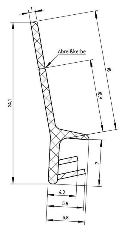 Уплотнитель для окон на штульпе Deventer S6600 (черный) [норма отпуска 5 м]