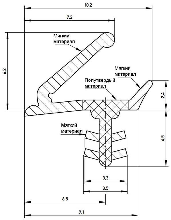 Уплотнитель для окон на раму Deventer S7624 (белый) [норма отпуска 5 м]