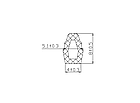 Заглушка паза штапика для ПВХ окон (белый) [норма отпуска 5 м], фото 3