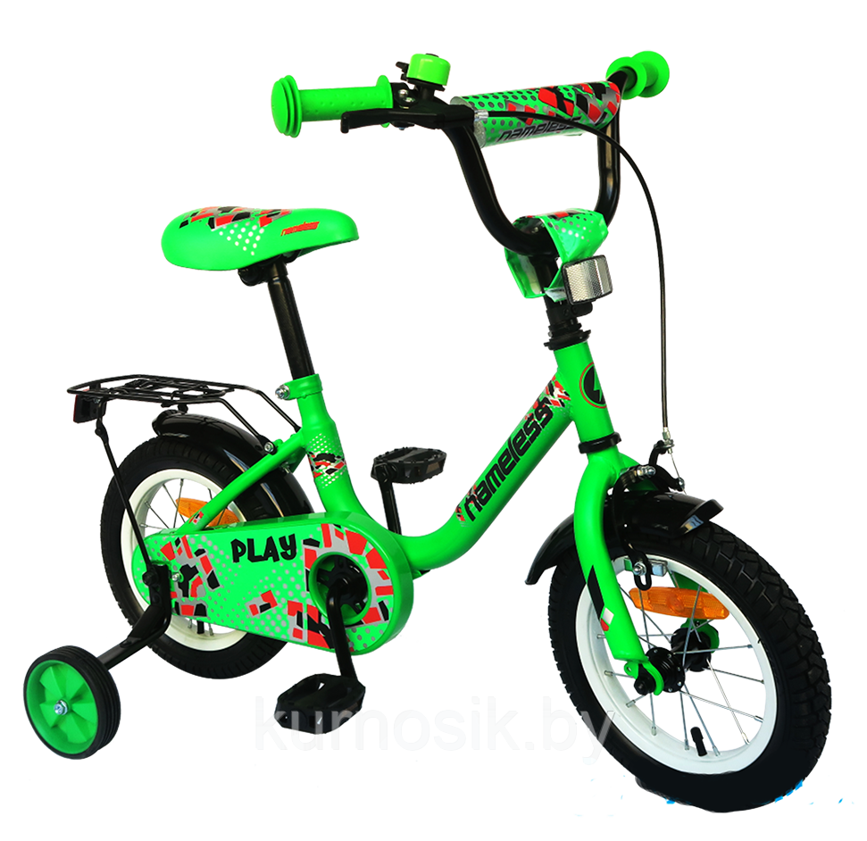 Велосипед детский Nameless PLAY 16" зелено-черный