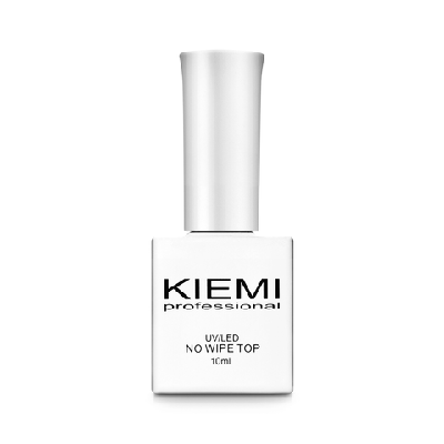 Топ без липкого слоя Kiemi Professional NO WIPE TOP MIRROR, 10 мл. (для светлых оттенков, с UV - фильтром)