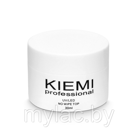 Топ без липкого слоя Kiemi Professional NO WIPE TOP MIRROR, 30 мл. (для светлых оттенков, с UV - фильтром)