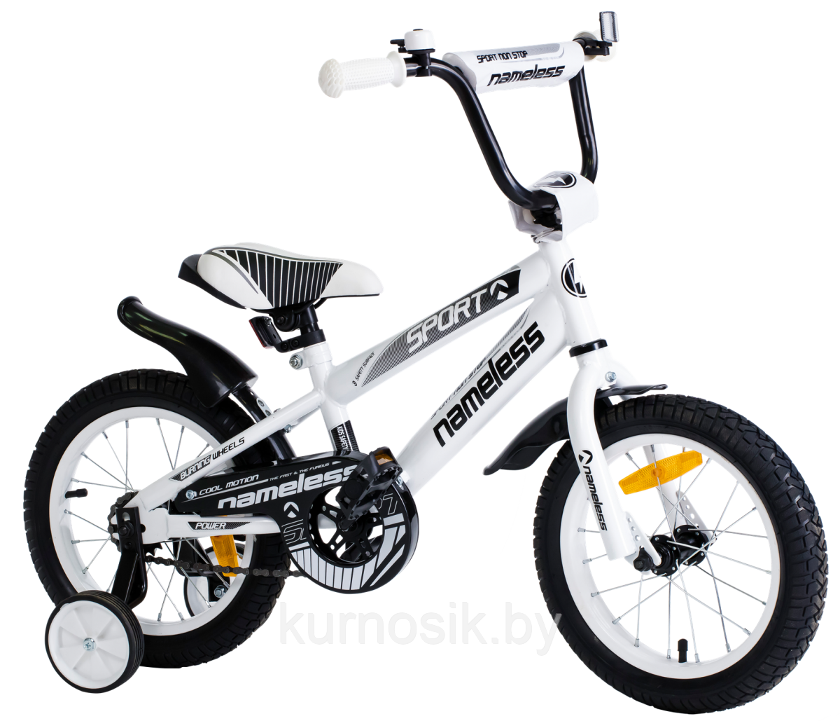 Велосипед детский Nameless SPORT 14" бело-черный