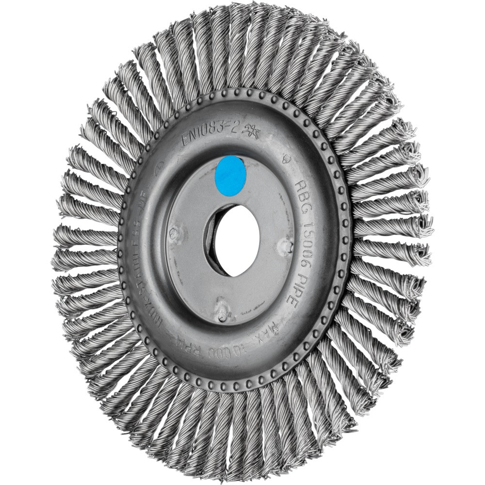 Щетка дисковая плетеная (косичка) 150 мм  по нержавенющей стали RBG Pipeline 15006/22,2 PIPE INOX 0,5