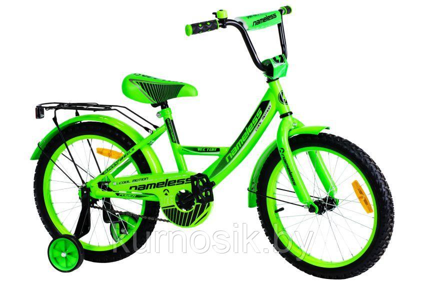 Велосипед детский Nameless VECTOR 16" Черно-зеленый