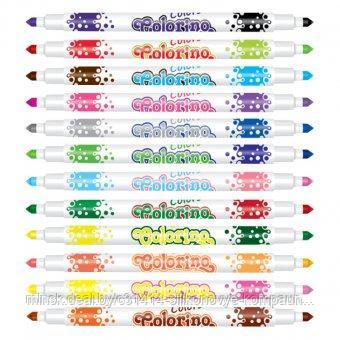 Двухсторонние фломастеры "Fibre Pens. Duo colours.", 12 шт/24 цв. CL32353PTR - фото 2 - id-p120524069