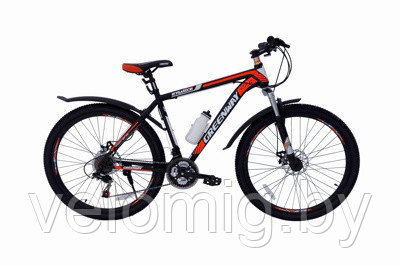 Горный Велосипед Greenway 26M031 (2023)чёрный-зелёный