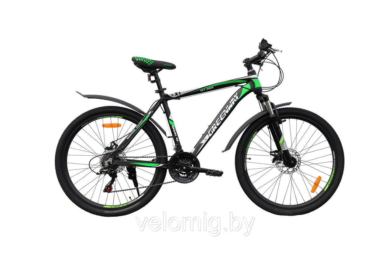 Горный Велосипед Greenway X-1 (2020)ЧЕРНО/СИНИЙ.