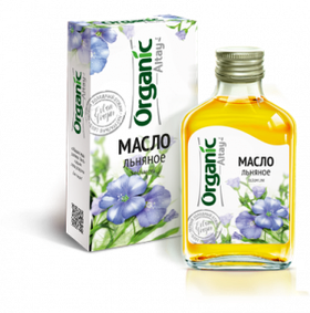 Льняное масло Organic Altay, 100 мл. (Россия)