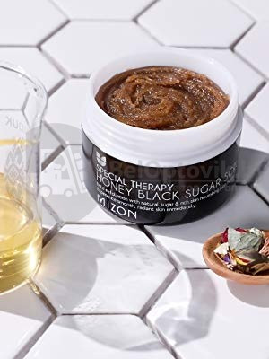 Медовый скраб для лица с натуральным черным сахаром Honey Black Sugar Scrub Mizon, 80 ml Original Korea - фото 8 - id-p120560962