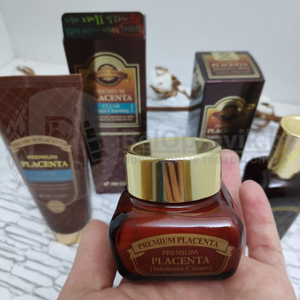 Регенерирующий и омолаживающий плацентарный крем для лица 3W Clinic Premium Placenta Intensive Cream, 50ml - фото 2 - id-p120570520