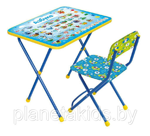 Набор детский складной стол и стул "Азбука" ( комплект мебели), КП2/9 НИКА - фото 1 - id-p120650722