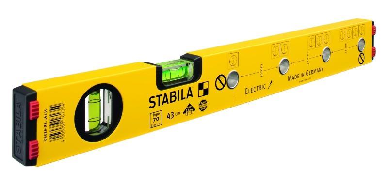 STABILA Уровень 16135 тип 70 Electric, 43см (1верт.,1гориз.,точн. 0,5мм/м) для электрика - фото 1 - id-p120428328