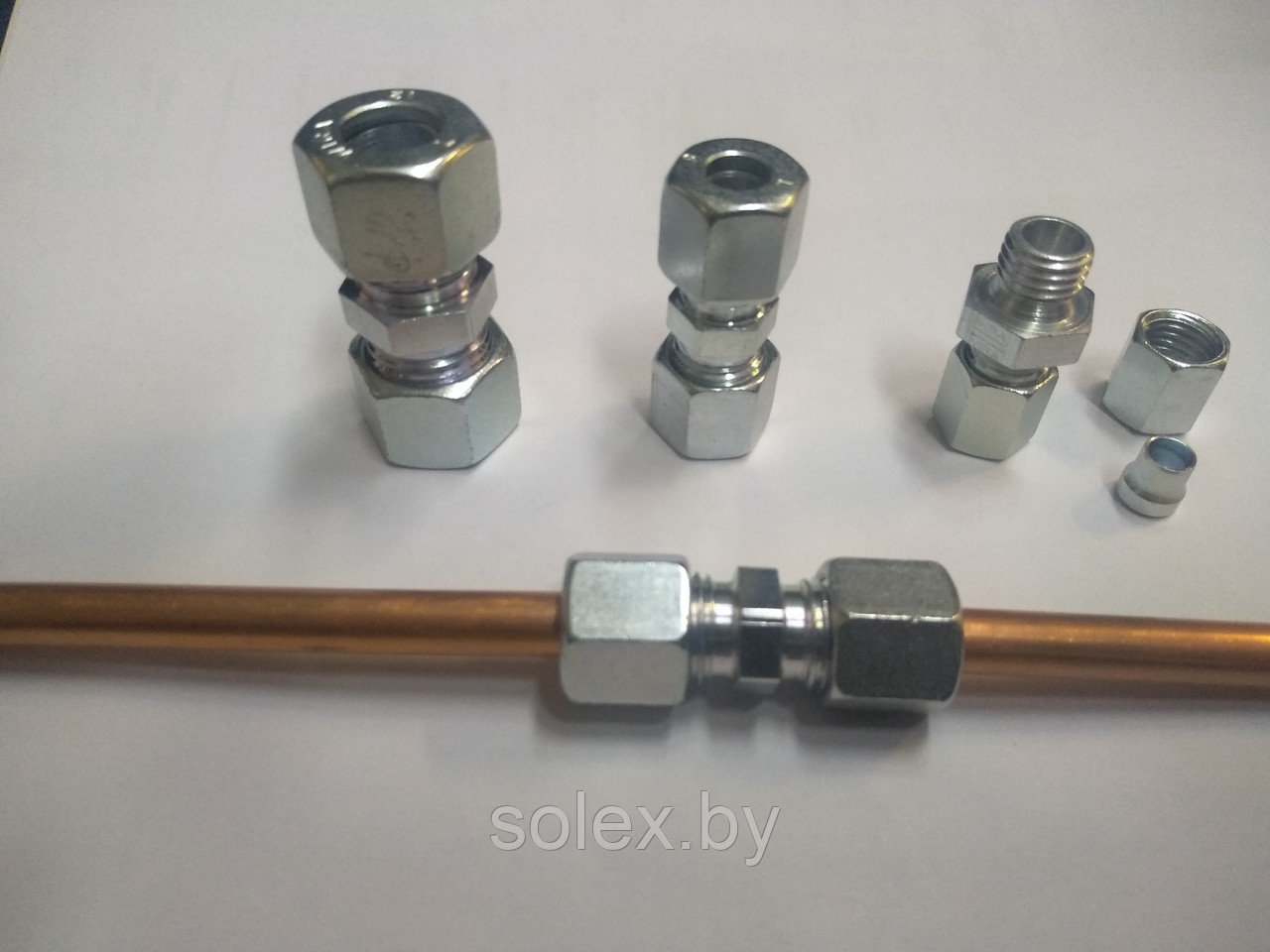 Соединитель гидравлической трубки d=6.0mm/8mm/10mm/12mm/15mm - фото 1 - id-p79244837