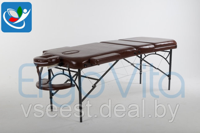 Складной массажный стол ErgoVita ELITE SKYLINE (Темно-коричневый глянец), фото 2