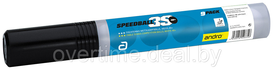 Мяч для настольного тенниса Andro Speedball *** 3S 40+ 9шт. cellfree