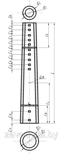 Стойки CК22.4-1.1 L-22,6 метра железобетонные центрифугированные конические L-22,6 м - фото 2 - id-p120655351