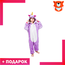 Пижама кигуруми Фиолетовый Единорог детский