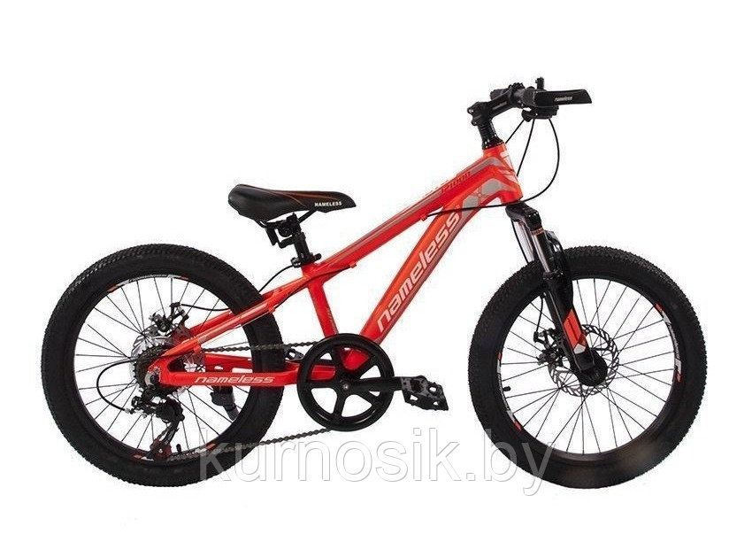 Подростковый велосипед Nameless J2100D 20" красно-серый