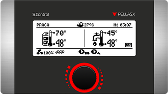 Контроллер горелки LCD Pellas-X S. Control с СТБ